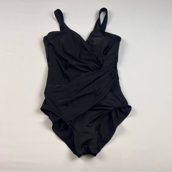 NWOT Miraclesuit Black Oceanus One Piece - Picture 3 of 8